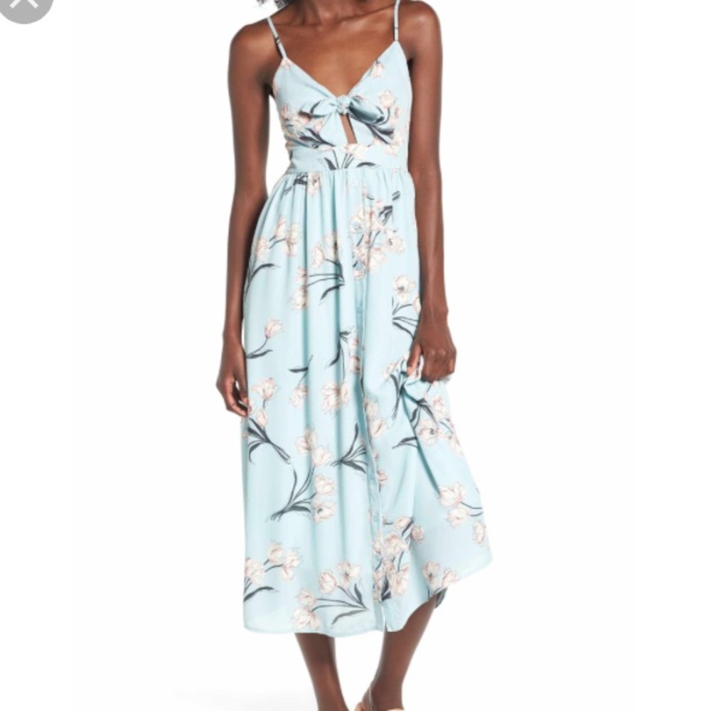Soprano tie front midi dress